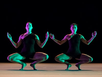 Hubbard Street Dancer Jacqueline Burnett in B/OLERO by Ohad Naharin.